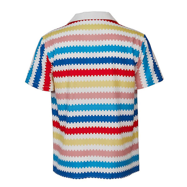 Barbie Ken-skjorte for menn med knapp og stripete cosplay-kostymeoverdeler Hawaii-skjorter med korte ermer 2XL