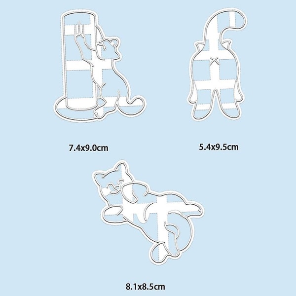 1/3 st Cat Cookie Cutters Kitty Butt Form Diy Kex Form Stämpel Bakeware Hfmqv -ES B