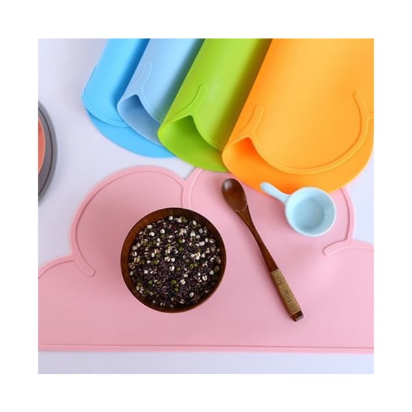 Silikon Bordsunderlägg Matsmattor för barn Baby Toldder Matbordsmatta Lätt bärbar - Rosa