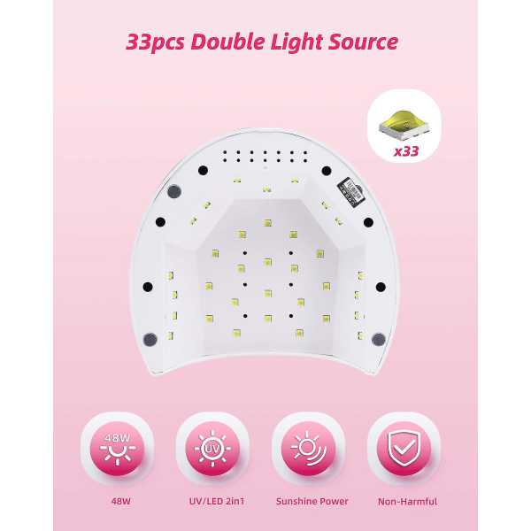 Sun2c Smart 33 lampunhelmet 48w kynsilamppu kaksoisvalolähteen led-kynsien kuivaus