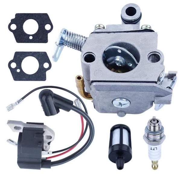 MS170 Förgasare med Tändspole Tuning Kit Kompatibel med Stihl 017018 MS180 MS180C MS170C C1Q-S57A 1130120 0603