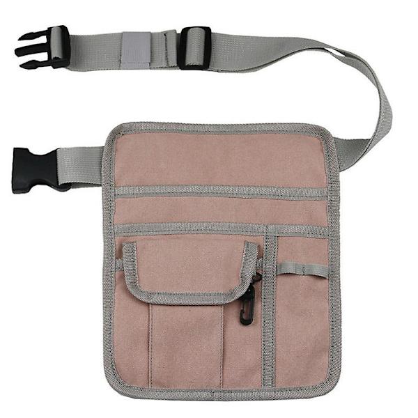 Mimigo restaurangserverförkläde för servitör, servitris - verktygsbälte Fanny Pack Organizer för gästbok, surfplatta, pengar, pennor och ombyte med Coi PINK 20.5X25.5cm