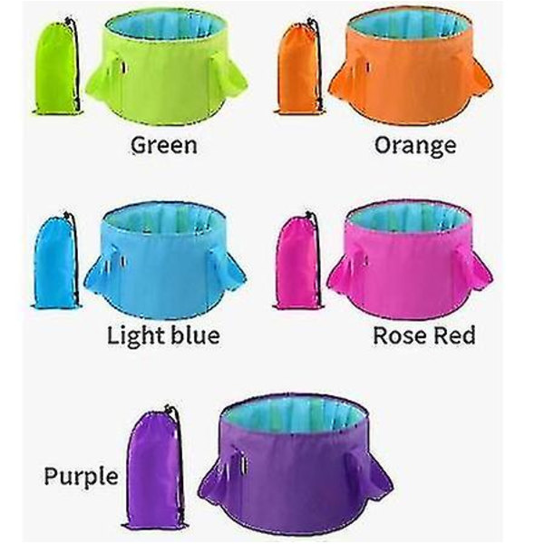 15/25l sammenfoldelig håndvask Travel Camping Håndvask Spand Fiskeri Foldevask Fodbadevask Vaskekurv Spa Fodbadekar -ES Purple 15L