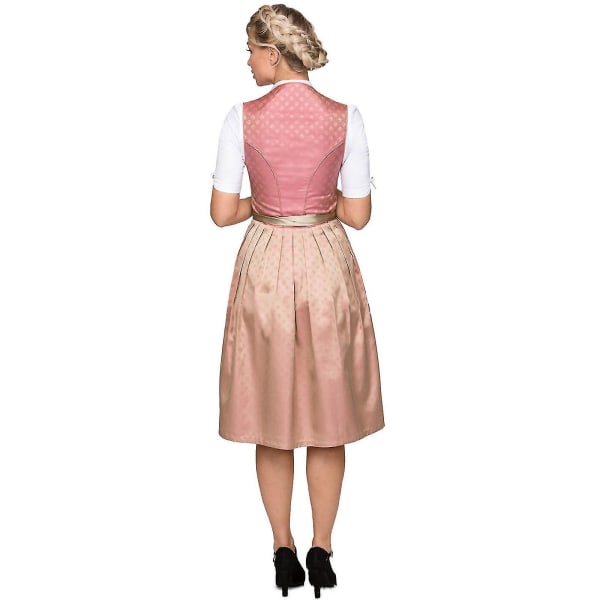 Kvinnors Tyska Oktoberfestdräkt Dirndl Traditionell Bayerisk Ölkarneval Fraulein Cosplay Piga Klädsel Outfit -hg Green L