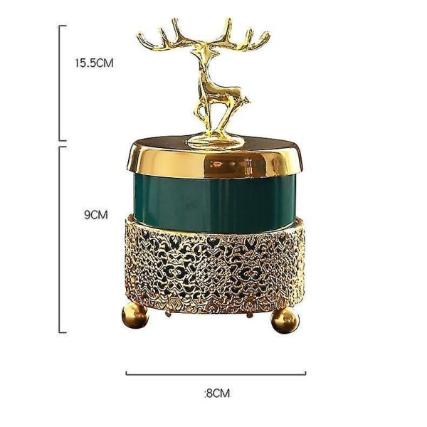 Askebegre askebeger med lokk dekorasjon stue elg gullramme smaragd keramisk askebeger jul gi -ES