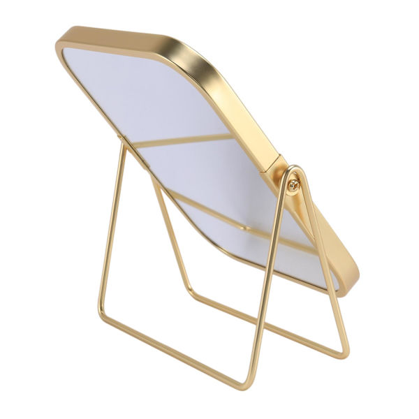 Sminkspegel med sminkspegel i metall 360 graders vridbar bordsspegel KL Matte Gold