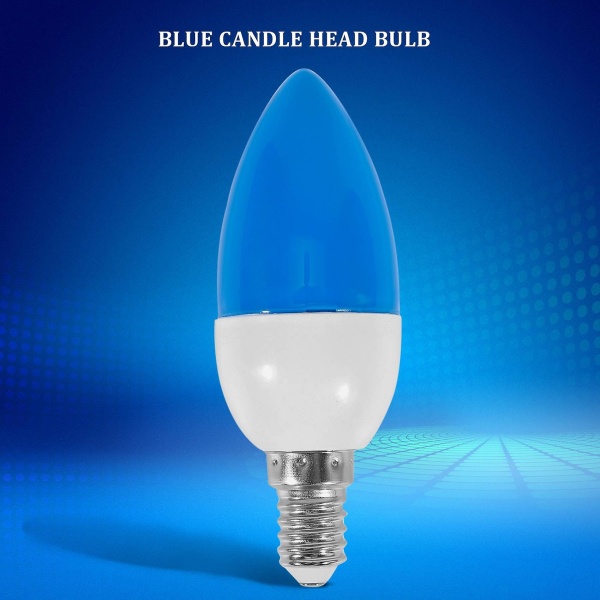E14 LED Color Candle Tip Lamp, Color Candle Light, blå blue