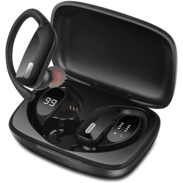 Bluetooth Sport -kuulokkeet | Sendowtek langattomat Bluetooth kuulokkeet case ja stereomikrofonilla USB-C-latauksella