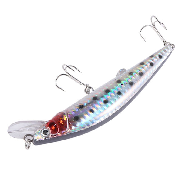 2x USB uppladdningsbar LED-ryckande fiskdrage Elektriskt bete Livsliknande vibrationsfiskedrag Triple Hoo