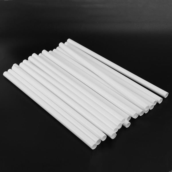 Vita tårtpinnar för tårtkonstruktion och stapling av stödjande runda tårtstrån White
