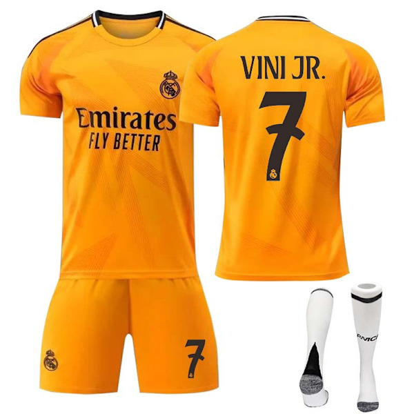 2425 Real Madrid borta fotbollströja VINI JR. Tröja med strumpor M(170-175cm)