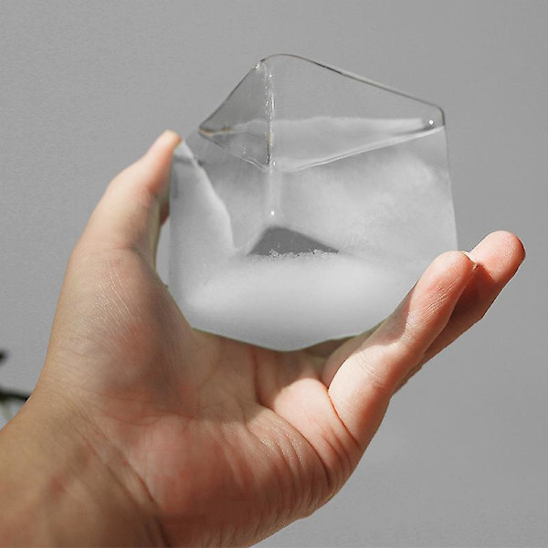 Väderstormskub med bas Väderprognos Kristallstormglas Vattenkubsglas Transparent Large