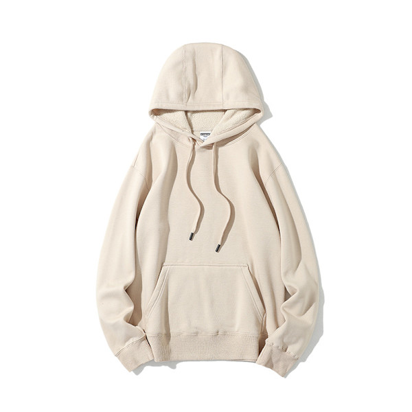 Höst och vinter stil fleece casual långärmad huvtröja Khaki XXXL