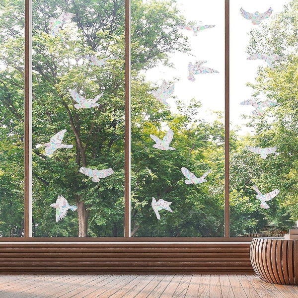 20 pakkaus törmäyksenestovaroitustarrat ikkunaan ja lasioveen, lintujensuoja - väri