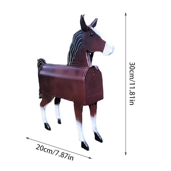 Metalldjur Brevlåda Bondgårdsdjur Brevlådor Kompatibel Med Och Utomhus Trädgårdsdekoration Horse