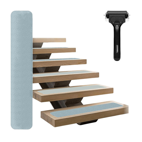 Trappsteg Halkfri utomhustejp (15-pack/kartong) Halkskyddsremsor som är kompatibla med trappor golv Dusch Gray 6*30in