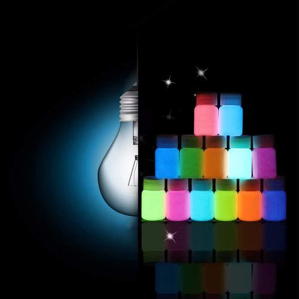 Glow-in-the-Dark Malingsett Selvlysende Fosforescerende Maling Selvlysende Fargestoff For Vegg Kroppsmaling hg