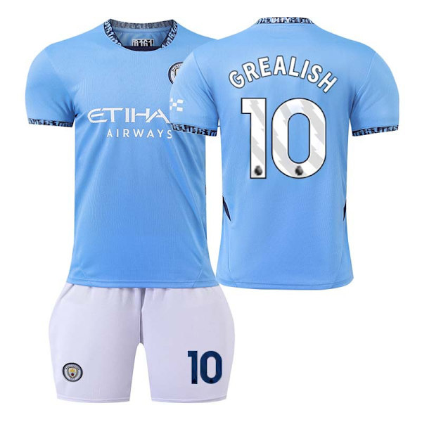 2425 Manchester City hjemmefodboldtrøje Grealish fodboldtrøje sæt 20(110-120cm)