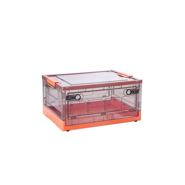 Åben Opbevaringsboks Foran Husholdning Side Åben Legetøj Bog Plastik Opbevaringsboks Sub Organiser Orange