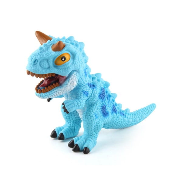 Vaskbar polyethylen blød dinosaur legetøjsmodeller - blå