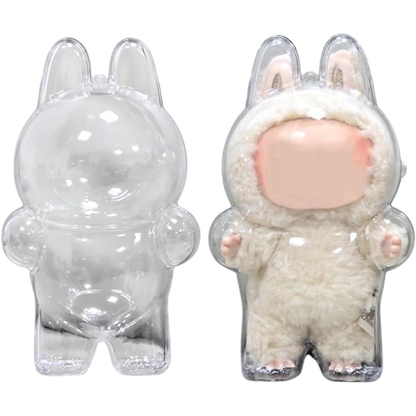 Skyddande skal för LABUBU Plyschfigur Docka, Plastskydd för LABUBU The Monsters Figur Nyckelring V1