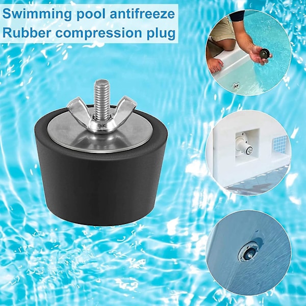 2 stk. Vinterpropper til Poolindløbsdyser, 25mm/32mm/38mm/51mm/63mm Rustfrit Stål Vinterpropper til Pool 63mm