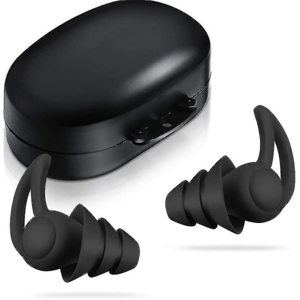 Sleeping Earplugs Three-layer Silicone Noise Tips (black)