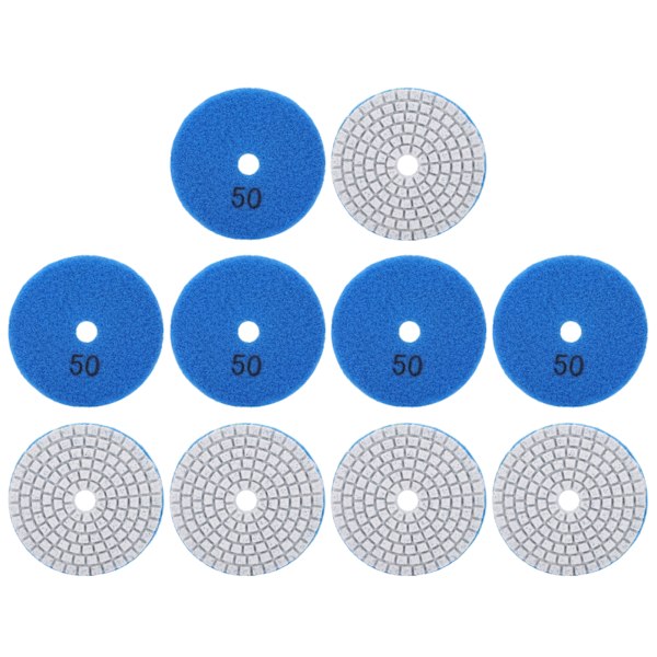 10 stk. 3in slibeskiver puder buffing polering diamant til marmor beton sten 50 mesh