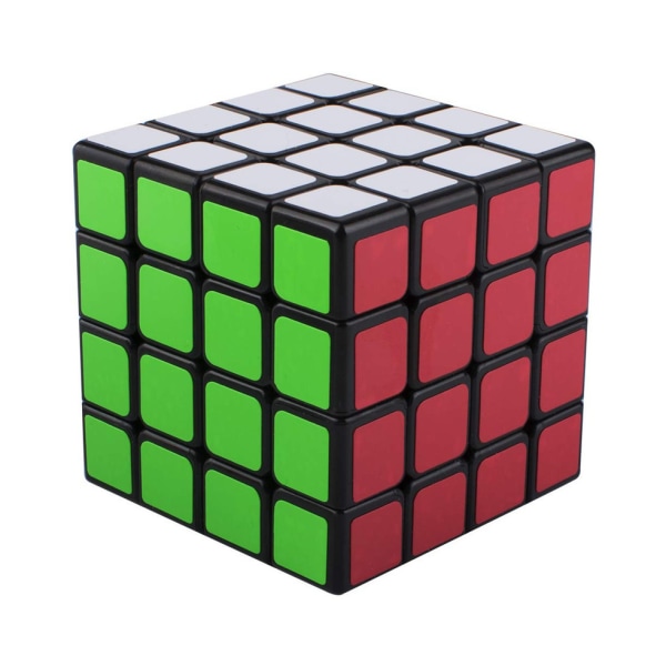 Xelparuc Speed Cube 4x4 - Svart Bas 6-Färgad Hjärngåta