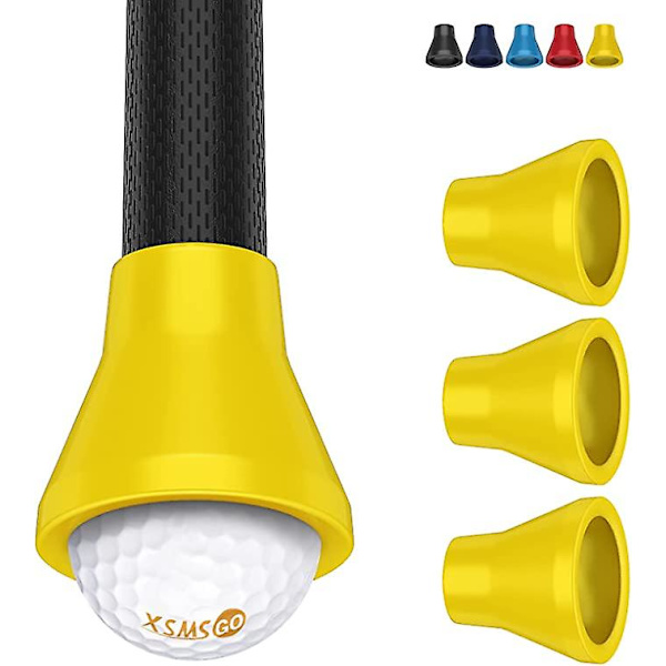 3kpl golfpallonnoutaja, golfpallon poimintaimukuppi, golfpallon tartunnan imukuppi puttereille ja golfaajille Yellow
