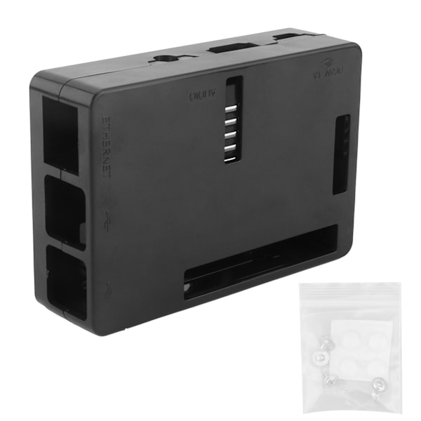 Beskyttende etui cover ABS skal kabinet tilbehør komponent til Raspberry Pi 3B 3B+ (sort)