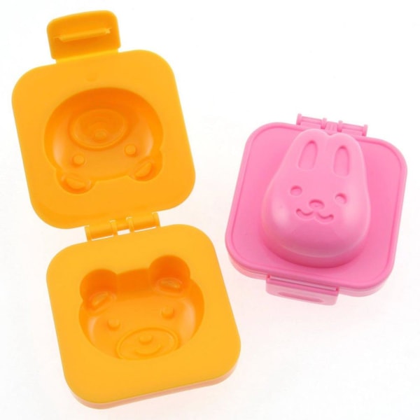 6 stykker kokt egg Sushi Risform Bento Maker Sandwich Cutter Dekorasjonsform random