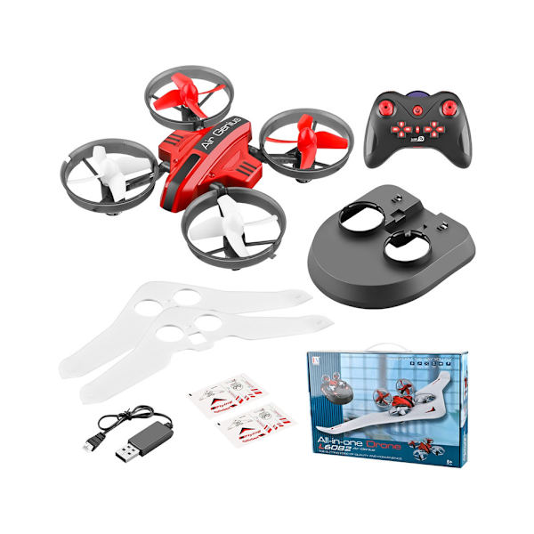 3-in-1 RC Mini Quadcopter Glider Hovercraft Boat Lelu Lahja