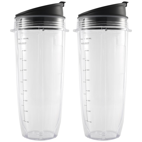 32-uns Kopp med Förseglat Lock Ninja Ersättningsdelar och Tillbehör för Nutri Ninja Auto-IQ 1000W och Dual Blender