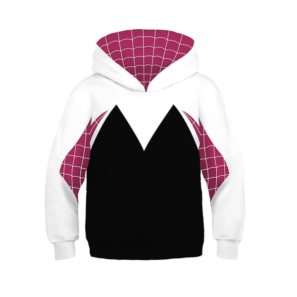 4-13 År Børn Spiderman Cosplay Gwen Venom Hoodies Sweatshirt Sports Hooded Tops Gave Gwen 4-5Years