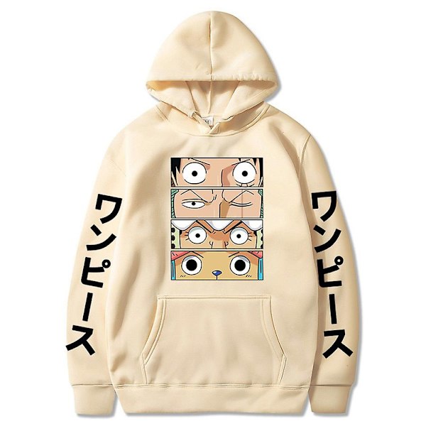 One Piece Trykket Langærmet Hettestropp Løstsittende Hettestropp Topper Gaver M