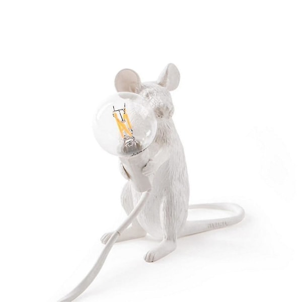 Djur Råtta Mus Bordlampa Vit -ES White-1