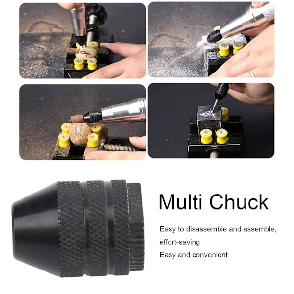 Multi Chuck Kolstål Snabbväxlingsadapter Hylsa för Slipmaskin Rotationstillbehör Kort Svans M8x0.75