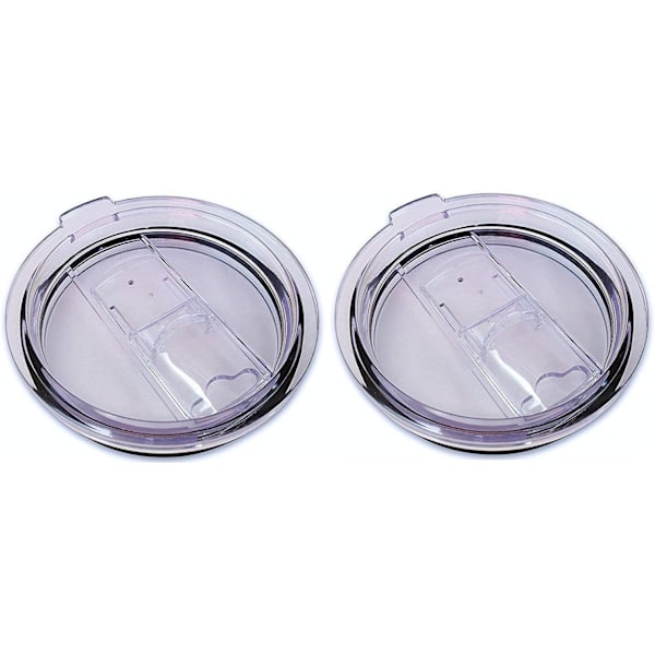 2 Ersättningslock för 30oz Rostfritt Stål Tumbler Resekopp - Passar Inre Diameter 3.58 TUM (Transparent) - Multi