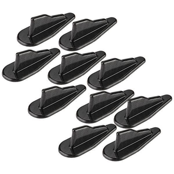 10 st Universal Svart Stil Bil Tak Hajfena Spoiler Ving Kit Vortex Generator