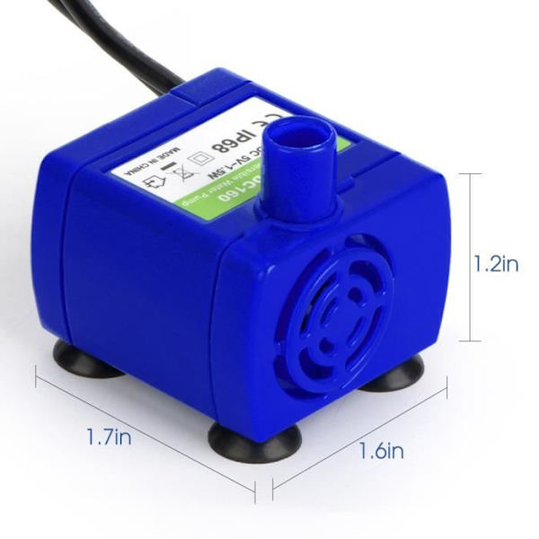 Drinker FBA Monopoly USB-modeller med LED-lampor Liten husdjursvattenmatningsblomma Blå 106976 -hg