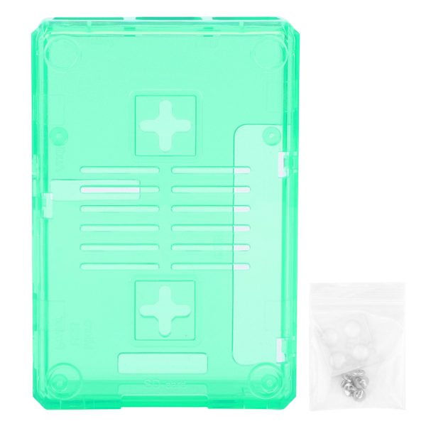 Shell Beskyttende Frosted Box Case Cover ABS til Raspberry Pi 3B 3B+ D Style med Skrue(Grøn )