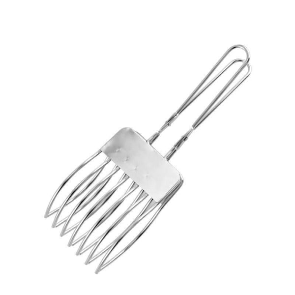Skinkbrödsskärare i rostfritt stål Multifunktionell BBQ-klämma Köttskärare Delare