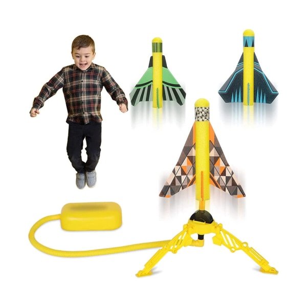 6 stuntfly Air Rocket Launcher - Morsom innendørs og utendørs aktivitet for barn 6-8
