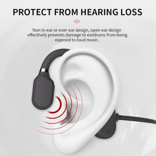 Røde Trådløse Bluetooth 5.0 Høretelefoner med Surround Sound, HD Stereo, Håndfri, til Løb og Cykling