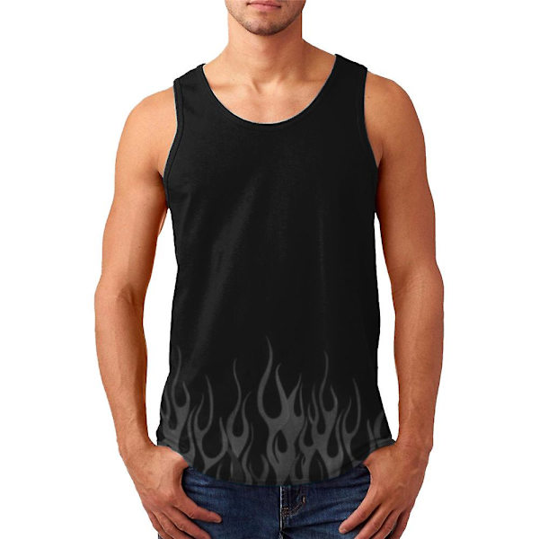 Herrarnas Tryckta Ärmlösa T-shirt Sport Tank Tops Sommar C M