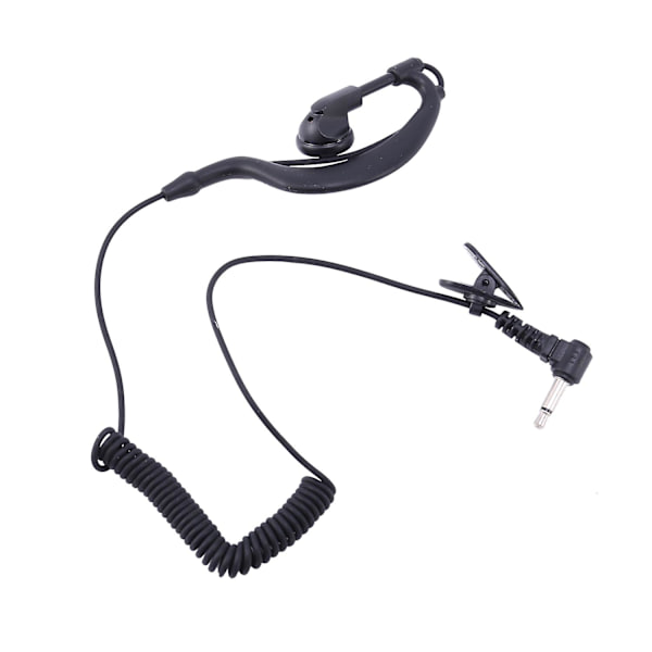 Ear Hook Kuuloke 3,5mm G Shape Jack Kuuntele vain Kuulokkeet Kuulokkeet Yhteensopiva Radio Kaiuttimen Mikki Yhteensopiva Walkie- -HG Black
