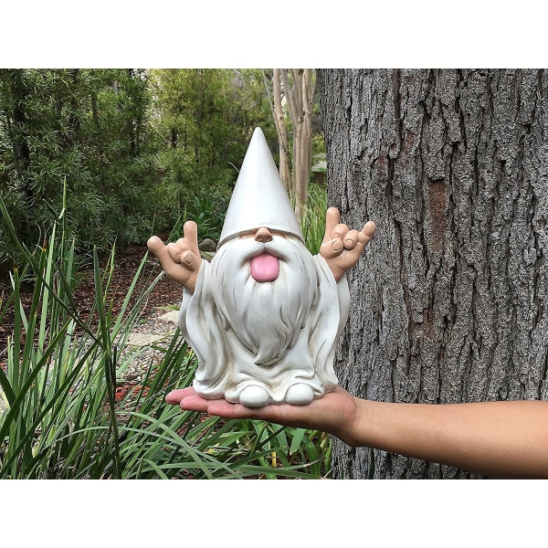 George The Gnome Rocker - Tämä puutarhatonttu heiluttaa sinun lumottu minimaailmaasi (10" korkea)