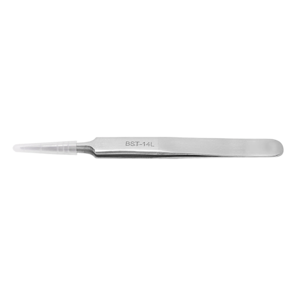 Stainless Steel Tweezer Anti Wear Rust Corrosion Abrasion Acid High Hardness Industrial Fine Point Tweezer 14L