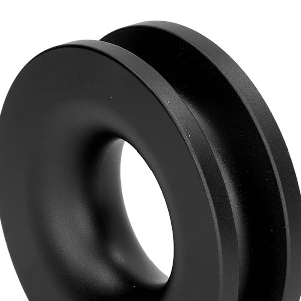 Recovery Ring Winch Rope Set Aluminiumlegering Nylon Reb Soft Shackle Recovery Ring Kit til Køretøjsredning Sort